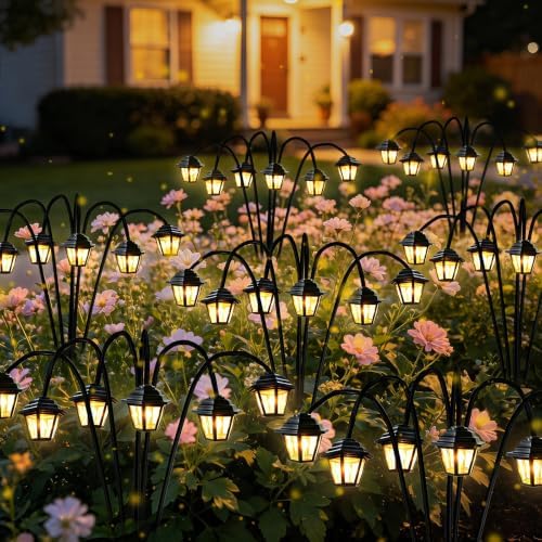 OZS 6 Pack Solar Garden Lights Outdoor, Warm White