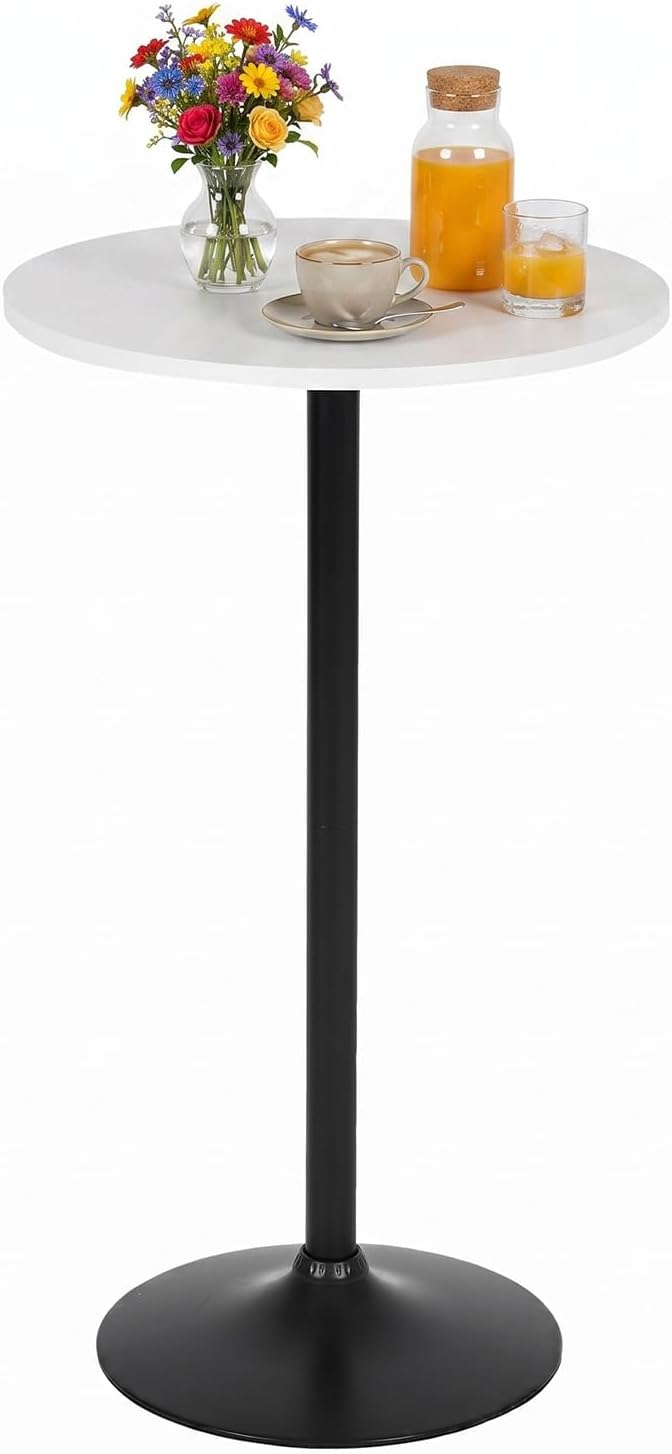 NChanmar Bar Table 40" Height Round Pub Table Modern Kitchen Dining Tabl...