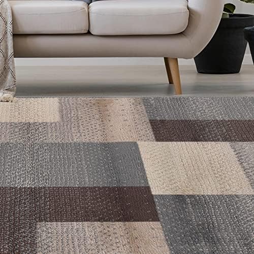 SUPERIOR Clifton Indoor Plush Area Rug, Easy Clean, 3'x5', A Grey