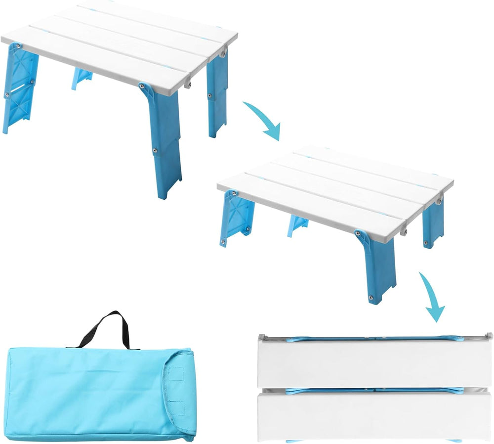 Modern-Depo 15.9"x14.2"x9.6" Large Portable Folding Beach Tabl...