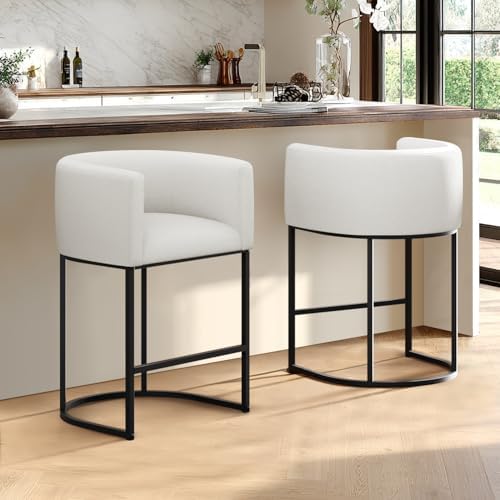 Counter Height Bar Stools Set of 2, 24 Inch Seat Height Barstools for Dining ...