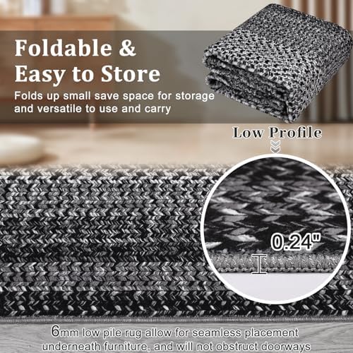 RUGSREAL 9x12 Living Room Rug Large Bedroom Washable Rug Non Slip
