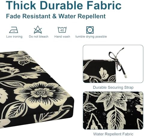DYTXIII Set of 4 Outdoor Chair Cushions, Water Resistant 18.5"x16"x...