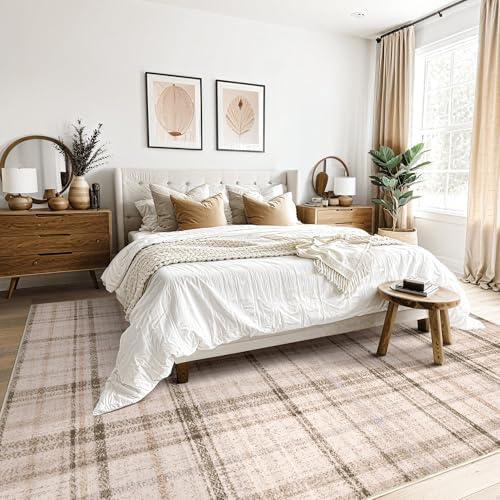Tortania Area Rug Living Room Rugs - 9x12 Washable Large Soft Neutral Boho Mo...