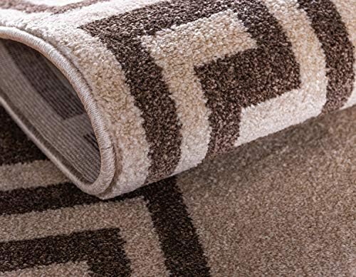 Unique Loom Athens Collection Classic Geometric Modern Border Design Area Rug...