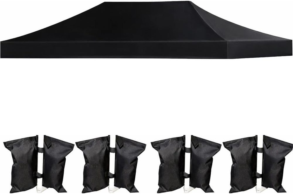 LIUJIAYI Pop Up Canopy Replacement Top, 10x20 Heavy Duty 500D UV Protection W...