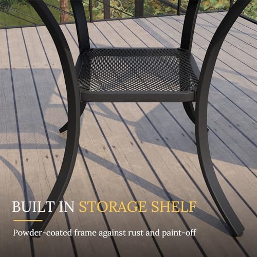VICLLAX 3 Pieces Patio Dining Set for 2, Outdoor Furniture Set Includes 1 Sma...
