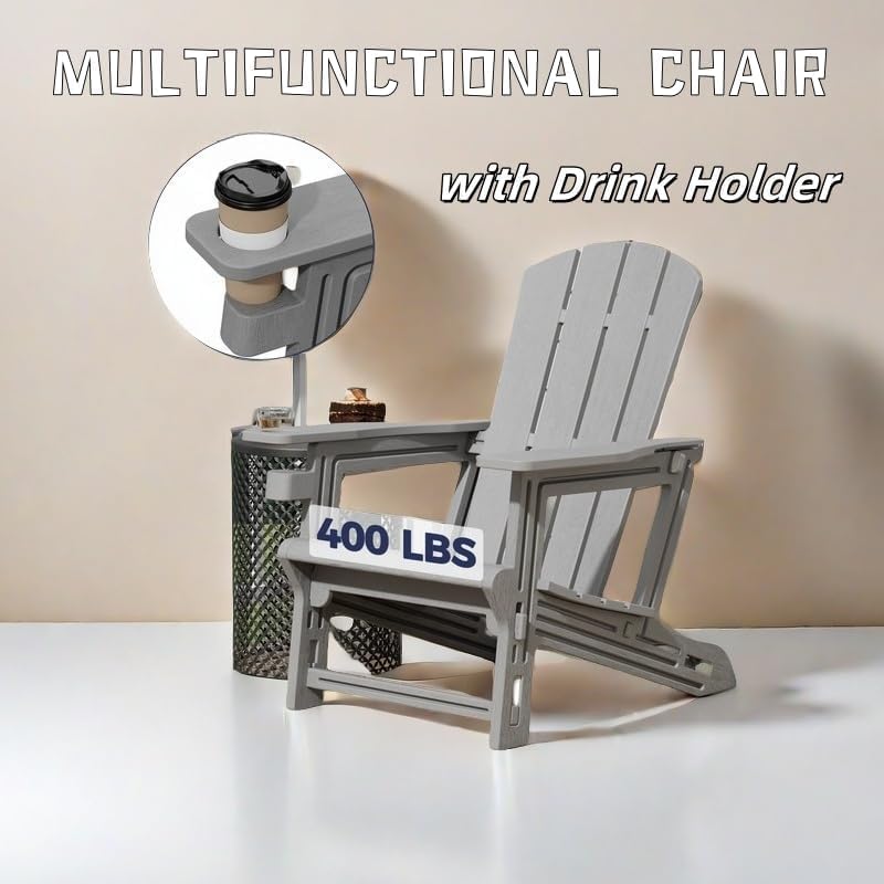 Adirondack Chair, All Weather Plastic Adirondack Chairs, Fire Pit Chairs with...