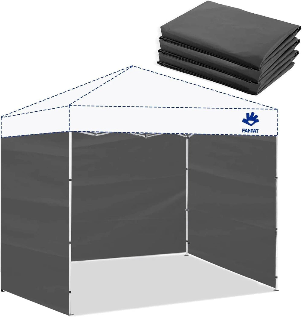 FANPAT Sidewalls for 10x10 Pop Up Canopy, Dusk Gray (3Pcs Sidewalls Only)