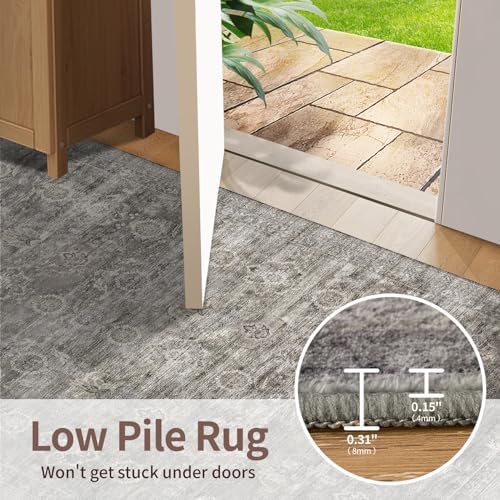 Rugxara 10x14 Area Rugs for Living Room Large Washable Rug, Taupe/Grey