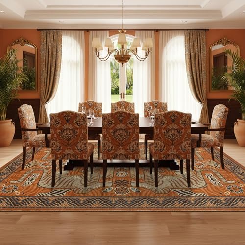 GarveeHome Tiger 6x9 Area Rugs Boho Washable Vintage Non Slip Living Room