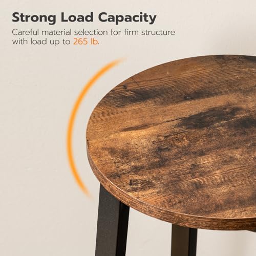 HOOBRO Bar Stools, Barstools Set of 2,Counter Height Barstools, 24.8" Ba...
