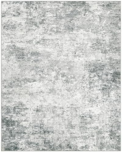 WITSHOCK 12x14 Area Rugs for Living Room Washable Abstract Rug Gray
