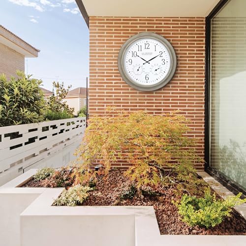 La Crosse Technology 404-18027-INT 18-inch Indoor/Outdoor Tan Atomic Analog W...