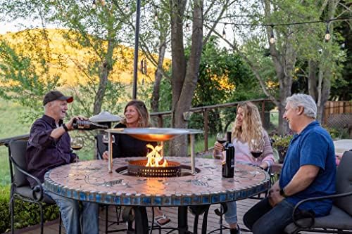 AL28 - Portable Fire Pit Heat Deflector, Lightweight Detachable Aluminum Shie...