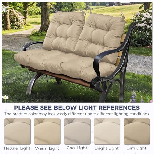 Wicker Chair Cushions of 3 Pieces, Waterproof Cushions for Patio Furniture, T...