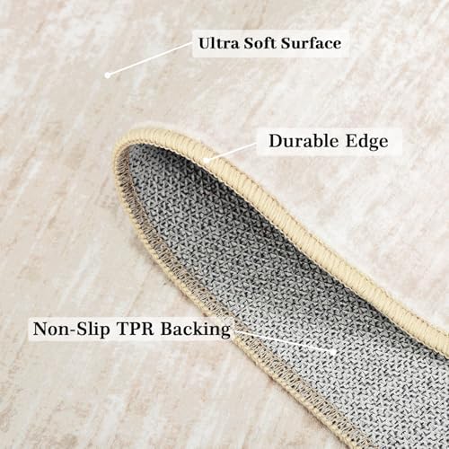 RUGSREAL 8x10 Washable Rug for Living Room Non-Slip Modern Abstract Area Rug ...