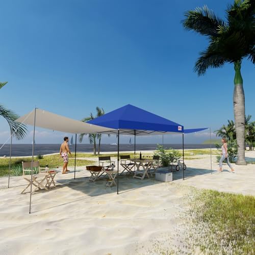 MASTERCANOPY 10x10 Pop Up Canopy Tent with 2 Shelters,230 Sq ft Blue