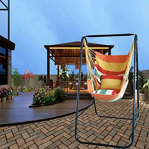 Hammock Chair with Stand,Hammock Chair Stand with Hanging Swing Chair Include...