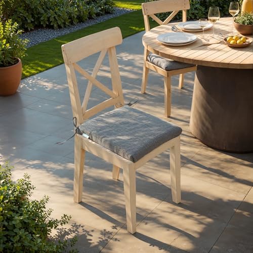 QILLOWAY Outdoor Indoor Seat Cushions, Square Foam Dining Chair Pads,All Weat...