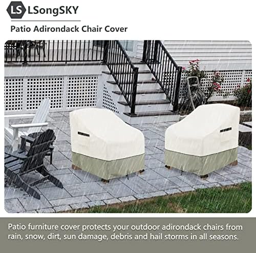 Patio Adirondack Chair Cover 2 Pack,Waterproof Heavy Duty Outdoor Chair Cover...