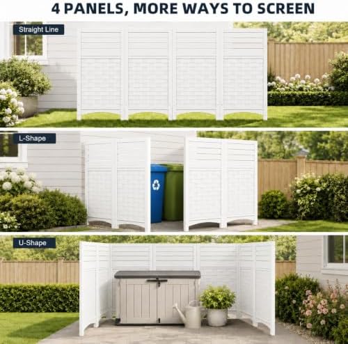 ADDOK Outdoor Privacy Screen, 45" H x 22" W Air Conditioner Fence, ...