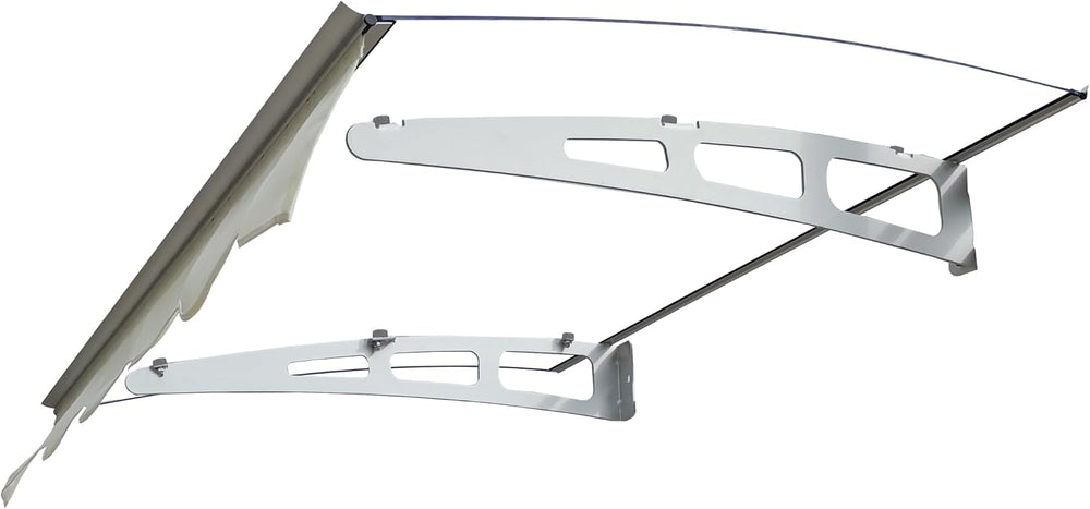 47" x 34" Window Awning Door Entrance Canopy, Aluminum Alloy Bracke...