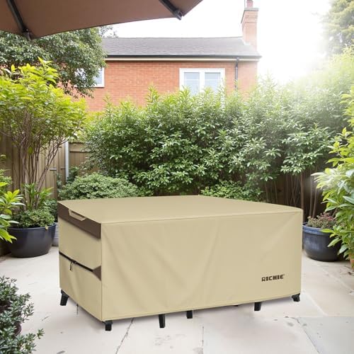 RICHIE Outdoor Patio Furniture Cover - Heavy Duty Waterproof 600D Tough Canva...