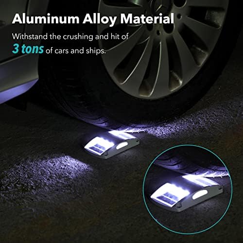 AGPTEK Solar Driveway Lights 12 Pack, White LED Deck Lights, Waterproof, Sola...