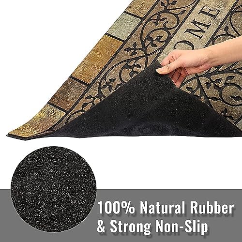 Durable Welcome Door Mats, 24"x36" Heavy-Duty Large Outdoor Mat for...