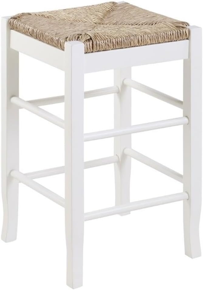 Boraam Square Rush Backless Counter Height Kitchen Stool - Cream