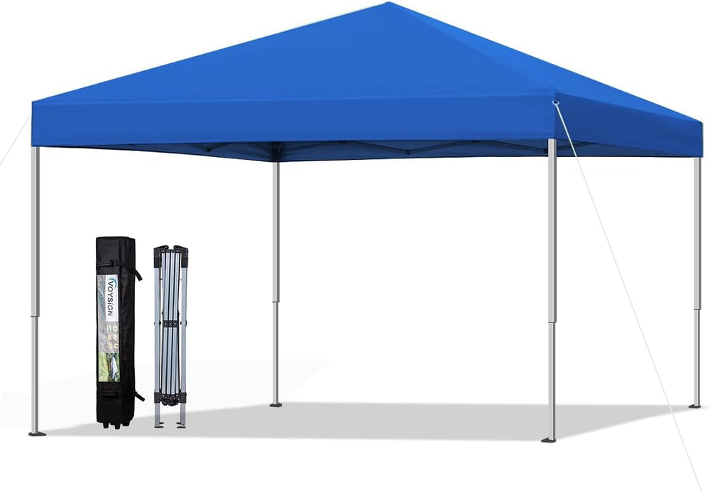 10x10 Pop Up Canopy Tent, Outdoor Instant Sun Shelter - Blue, Included 1 x Ro...