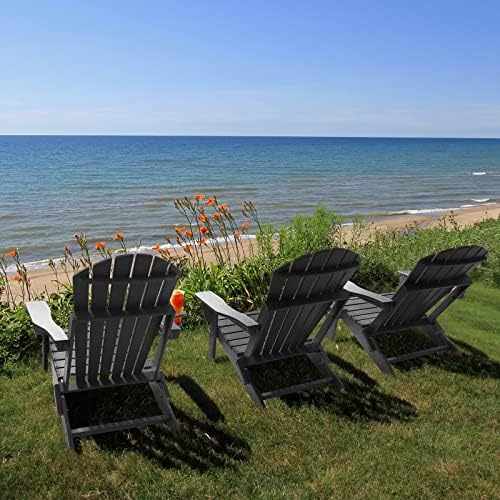 FUNBERRY Oversized Folding Adirondack Chair with Adjustable Backrest 400LBS