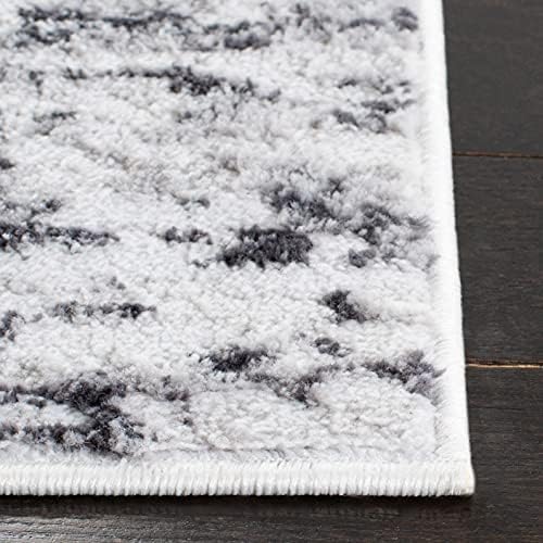 SAFAVIEH Amelia Collection Area Rug - 6' x 9', Light Grey & Charc...