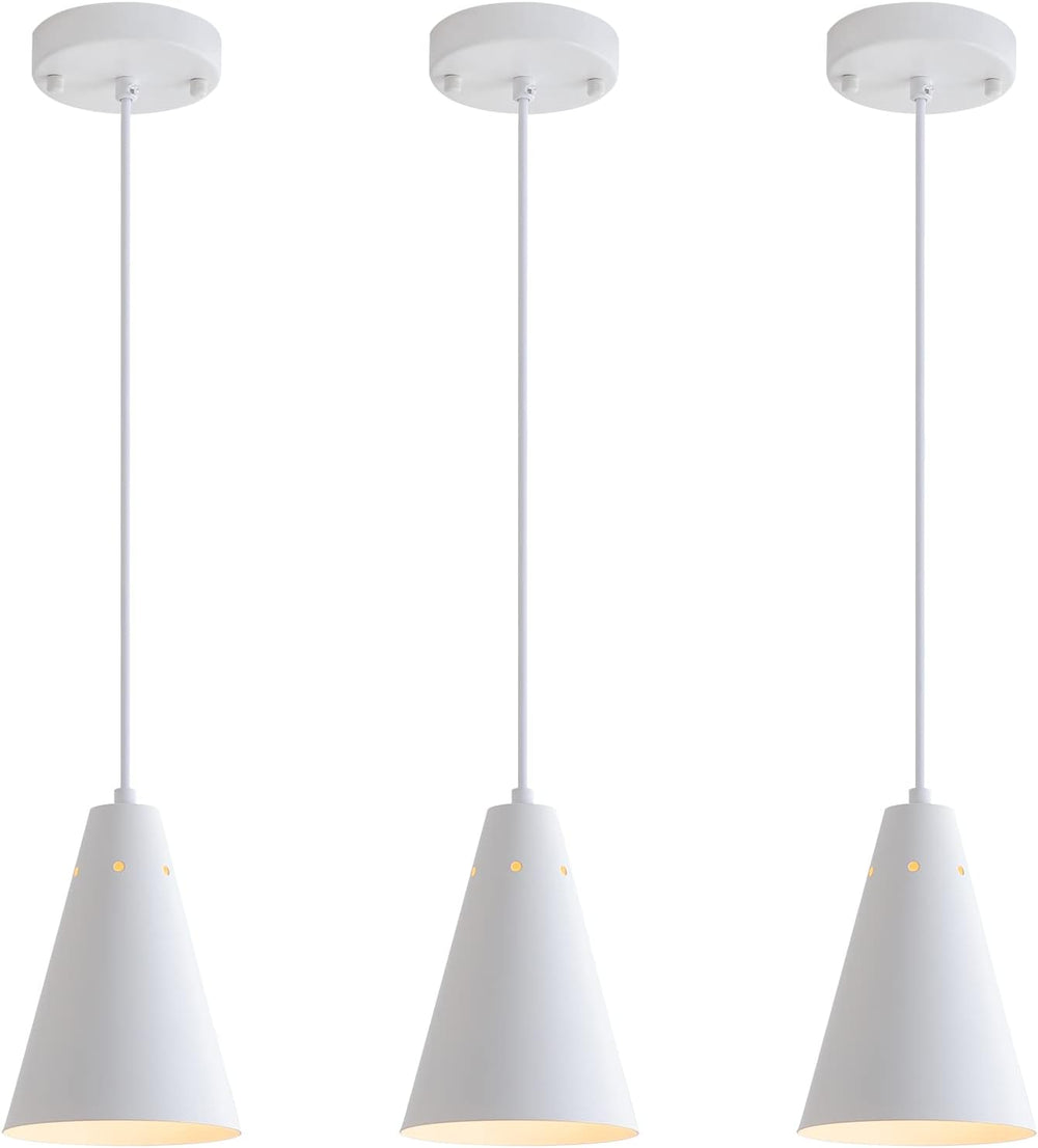 Dijiahua White Pendant Lights Kitchen Island,Dining Room Light Fixtures Over ...