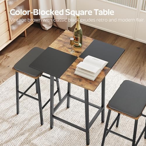 YATINEY Bar Table, Kitchen Dining Table, Bar Counter Height Table, Pub Color ...