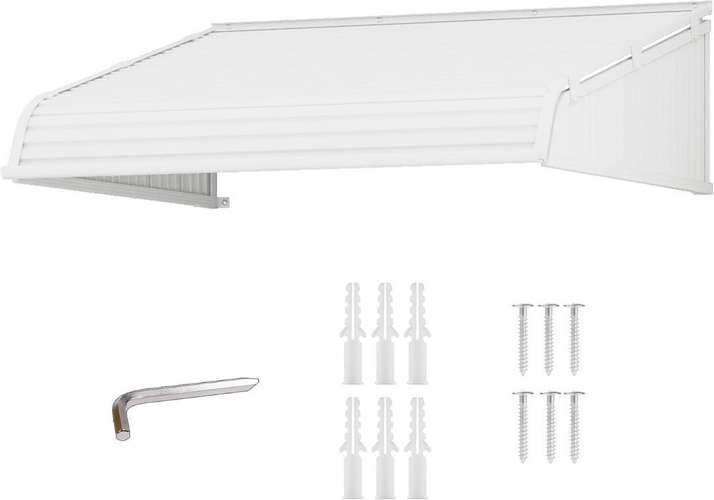 Kozyard Window Awning 42''W x 40''D with 2 Side Wings