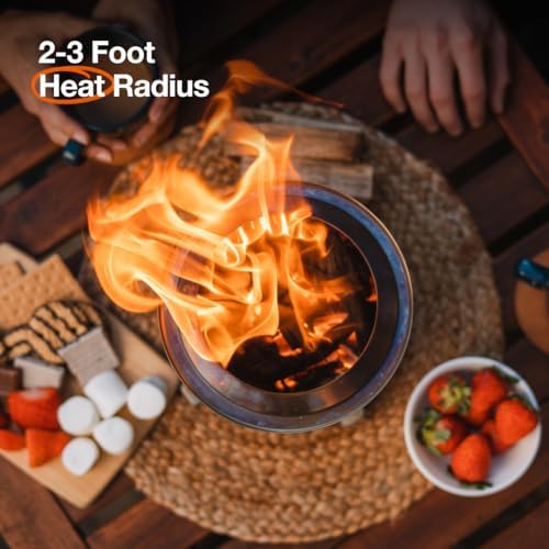 Solo Stove Mesa XL, 7 Inch Tabletop Fire Pit with Stand - Smokeless, Stainles...