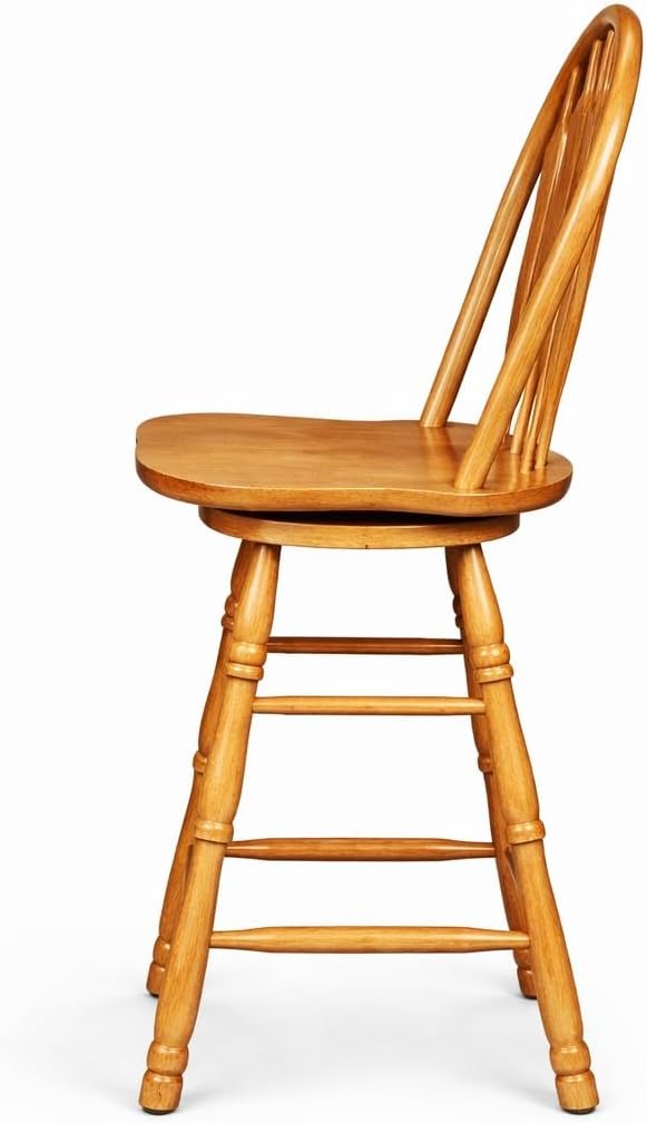 Sunset Trading Selections 24" Counter Height Swivel Barstool | Farmhouse...