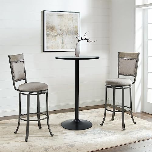 Dopinmin Round Bar Table 40" Height Modern Pub Table, Black