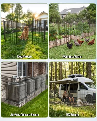Garden Fence Animal Barrier with Gate 40in(H) x23ft(L)