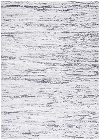 SAFAVIEH Amelia Collection Area Rug - 6' x 9', Light Grey & Charc...