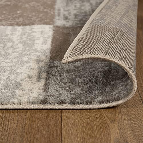 SUPERIOR Rockwood Modern Geometric Indoor Area Rug, 9'x12', Slate