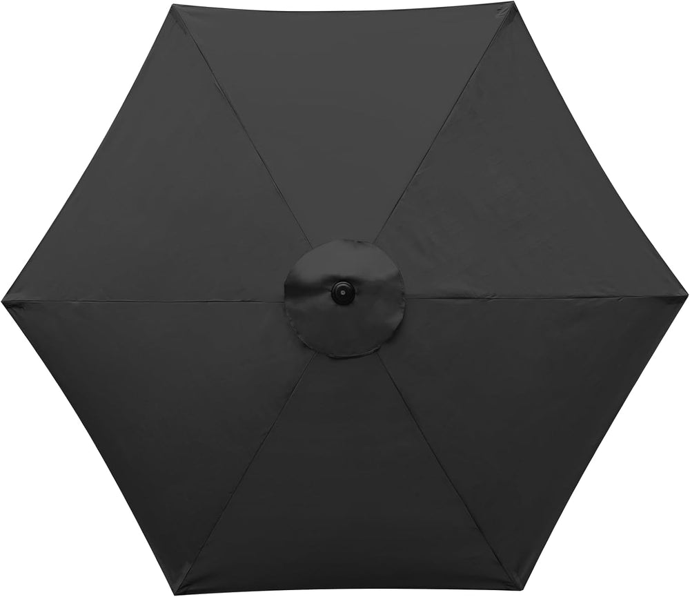 9 Feet Patio Umbrella Replacement Canopy for 6 Ribs, Market Umbrella Top, Yar...