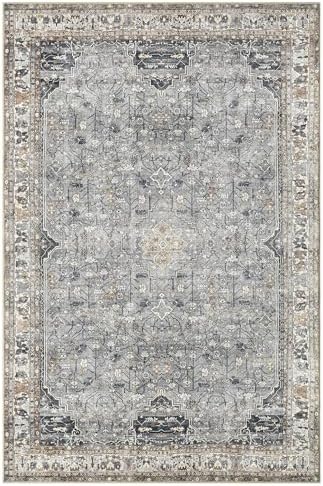 Keen Home Design Vintage Washable Area Rug, Non-Slip Low Pile, 8x10