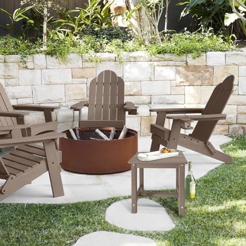GARDENSTAR Adirondack Square Side Table,one-Tier Outdoor end Table, Patio Sid...
