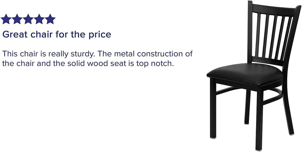 Flash Furniture Hercules Series Vertical Back Metal Restaurant Chairs, Uphols...