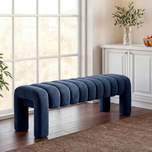 43.3" Bedroom Bench, Upholstered Entryway Bench, Modern End of Bed Ottom...