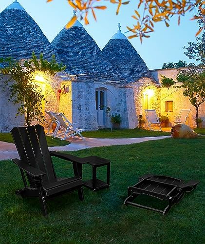 GARDENSTAR Adirondack Chair Oversized Folding Adirondack Chairs Recyclable HD...