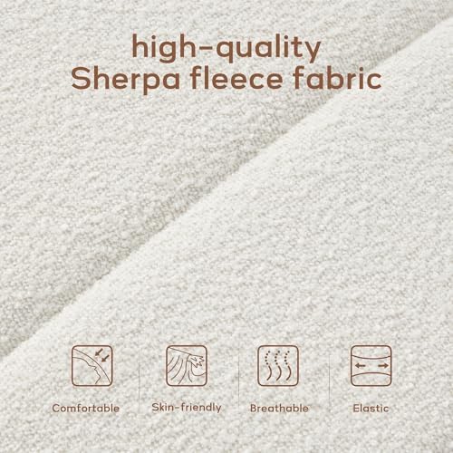Zihanhome 52.7" Bedroom Bench for End of Bed, Modern Upholstered Teddy F...